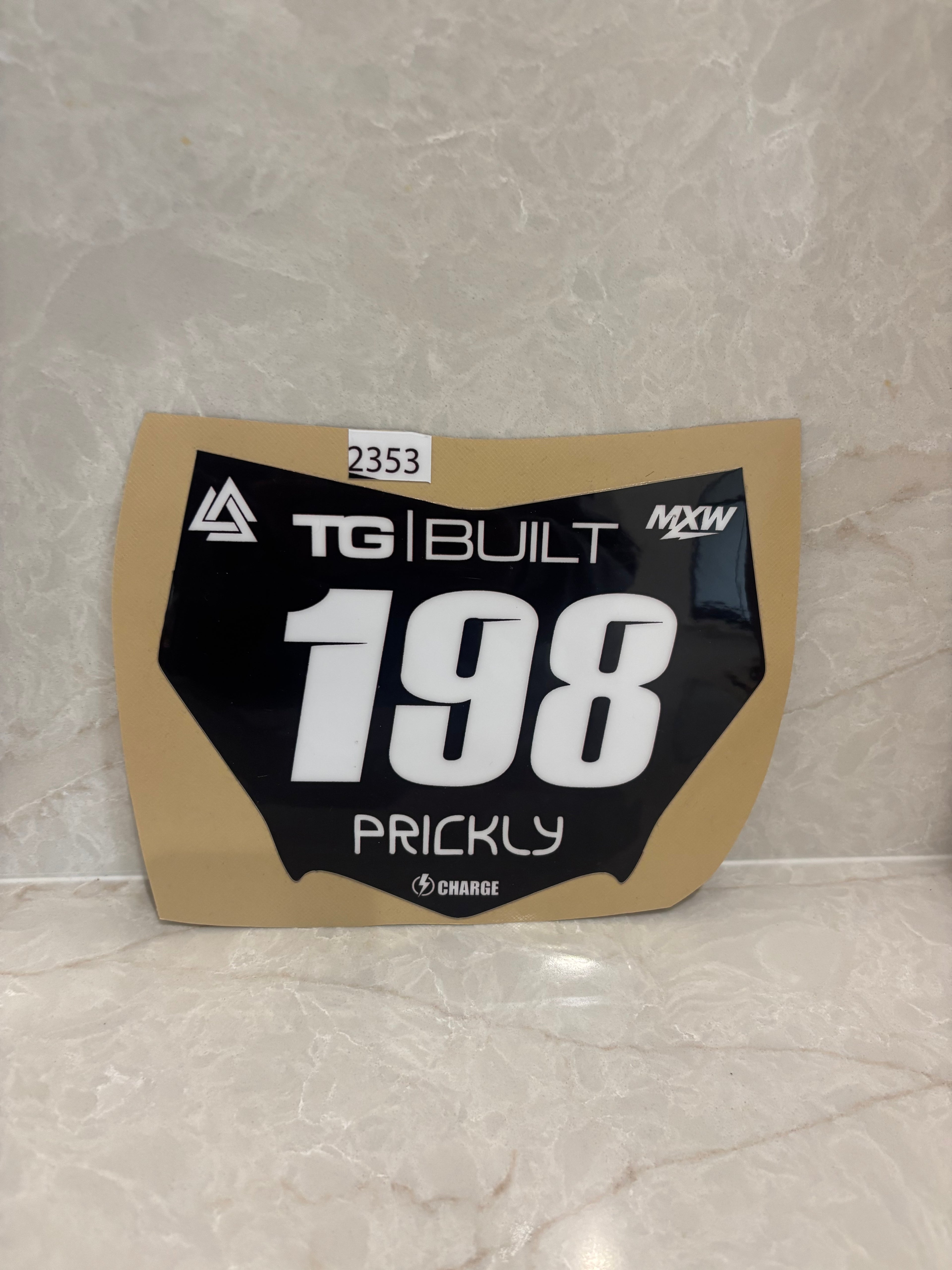 Motocutz plate sticker