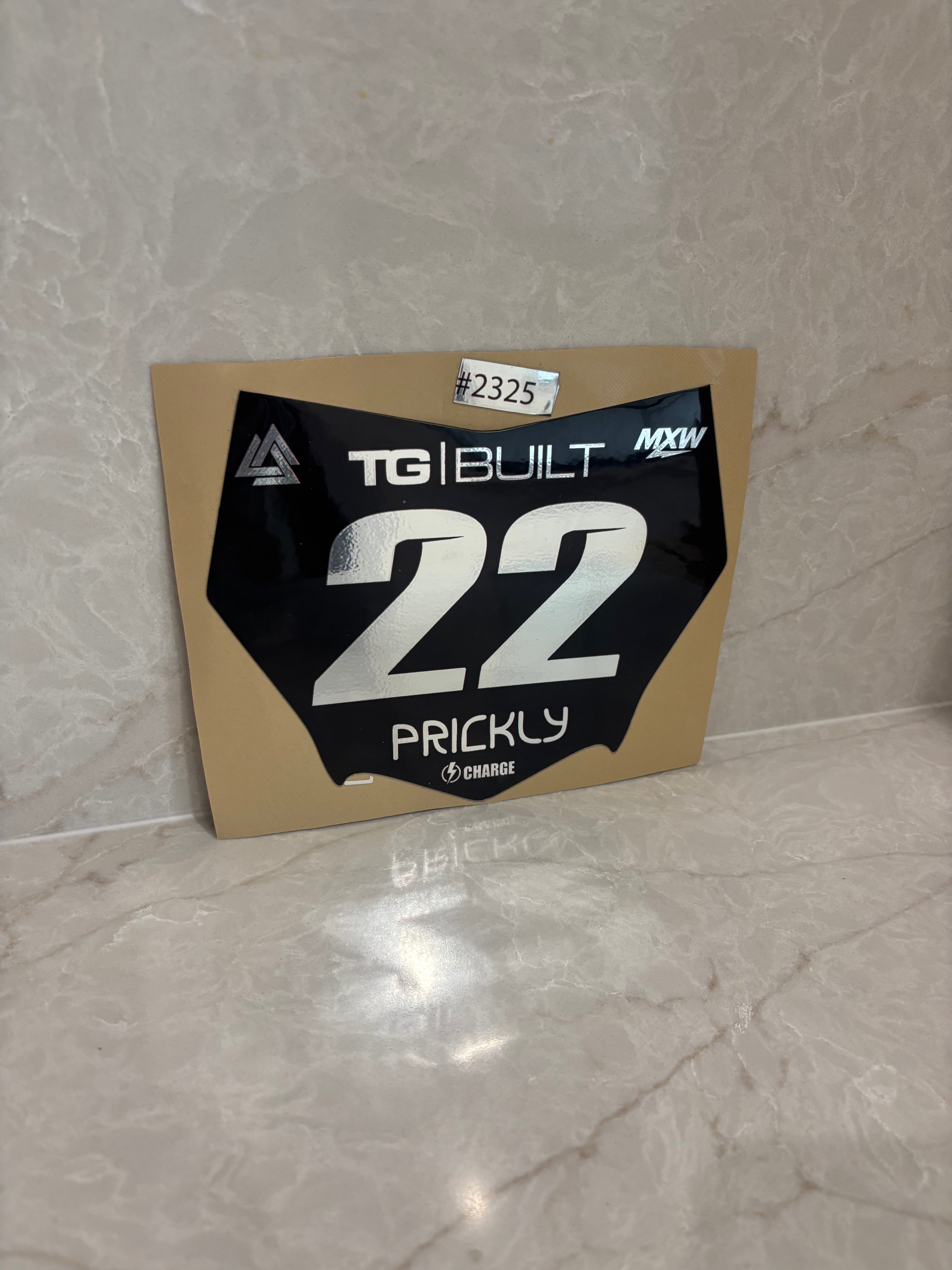 Motocutz plate sticker (Chrome)