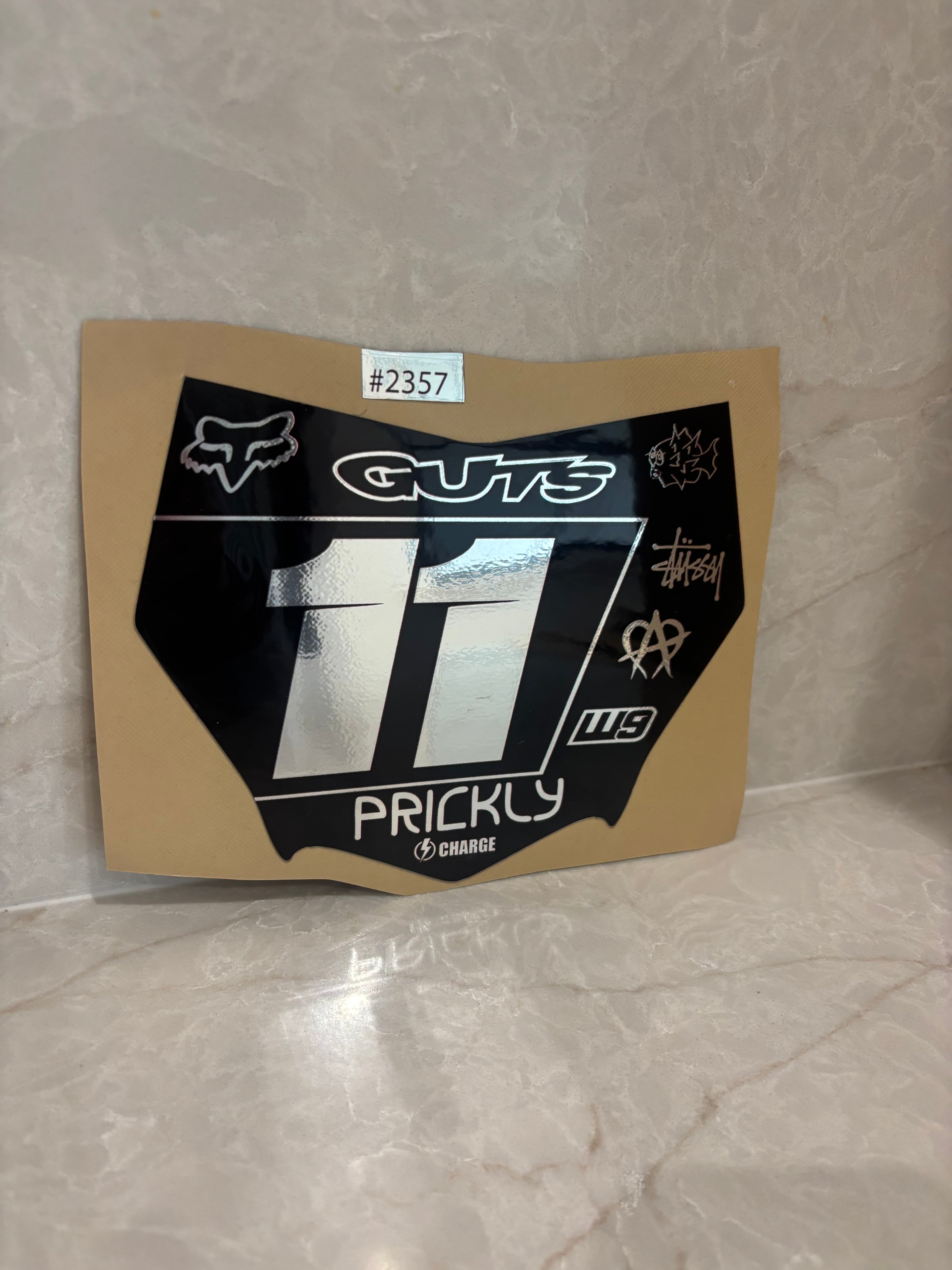 Motocutz plate sticker (Chrome)