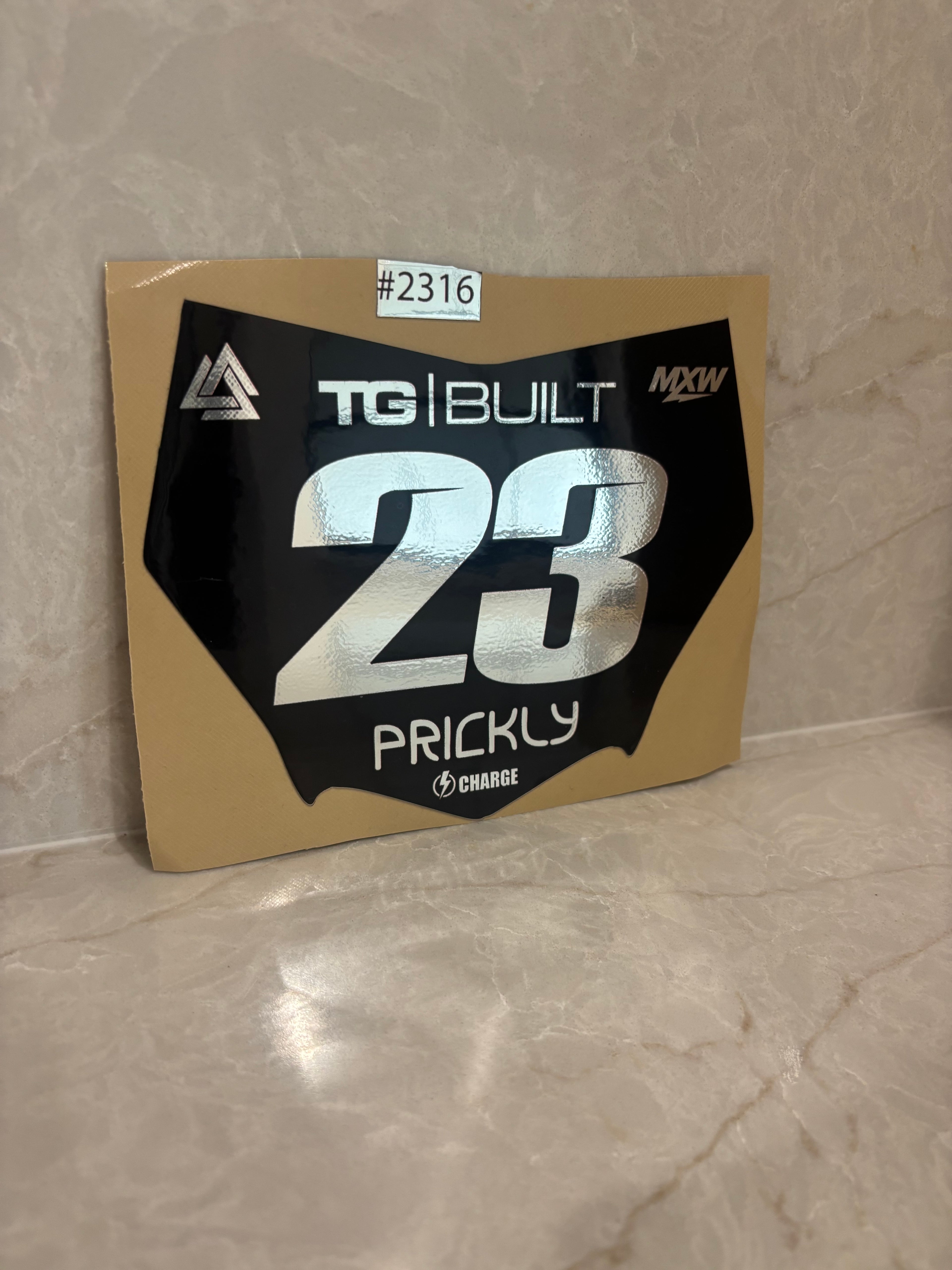 Motocutz plate sticker (Chrome)