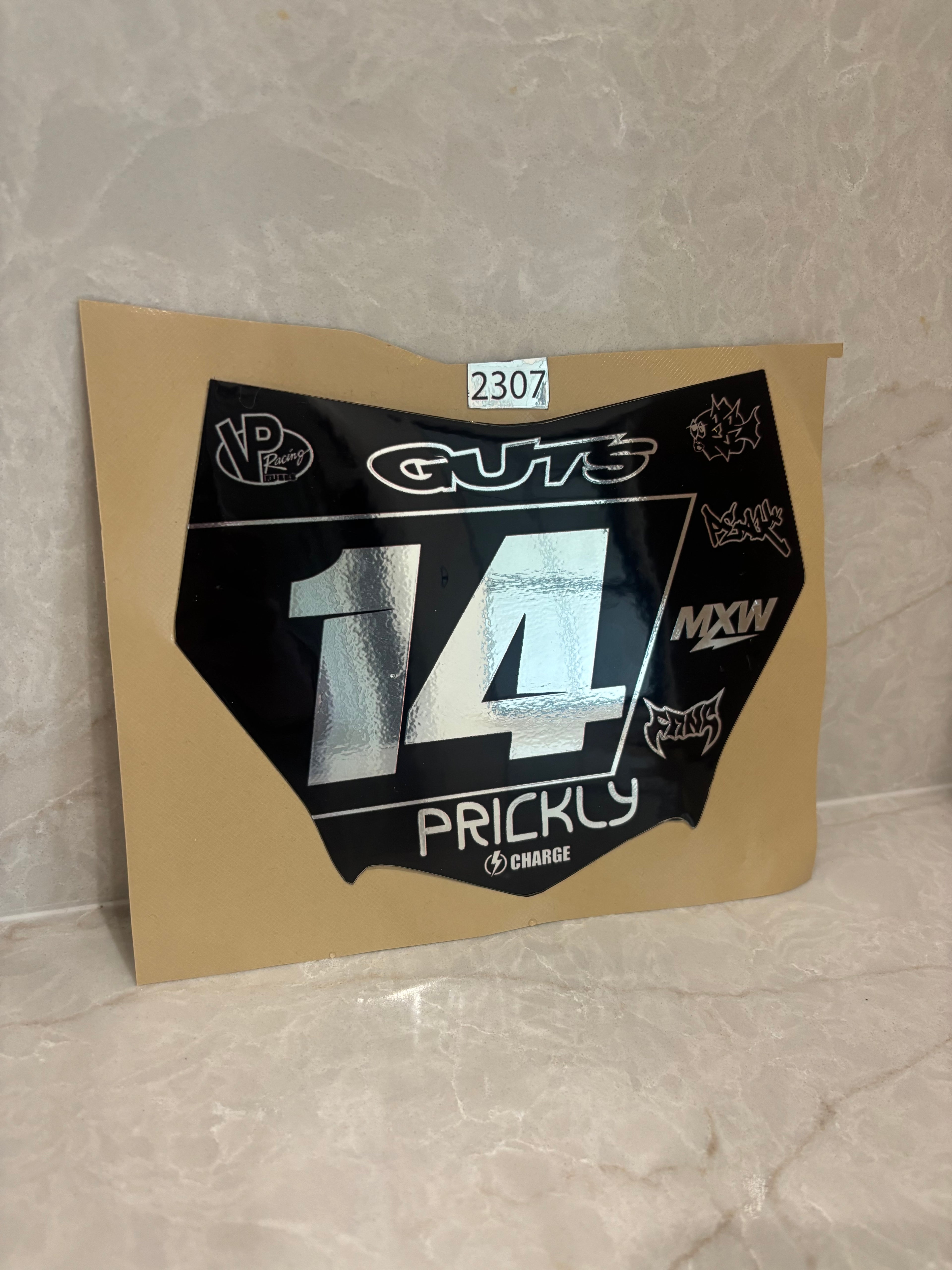 Motocutz plate sticker (Chrome)