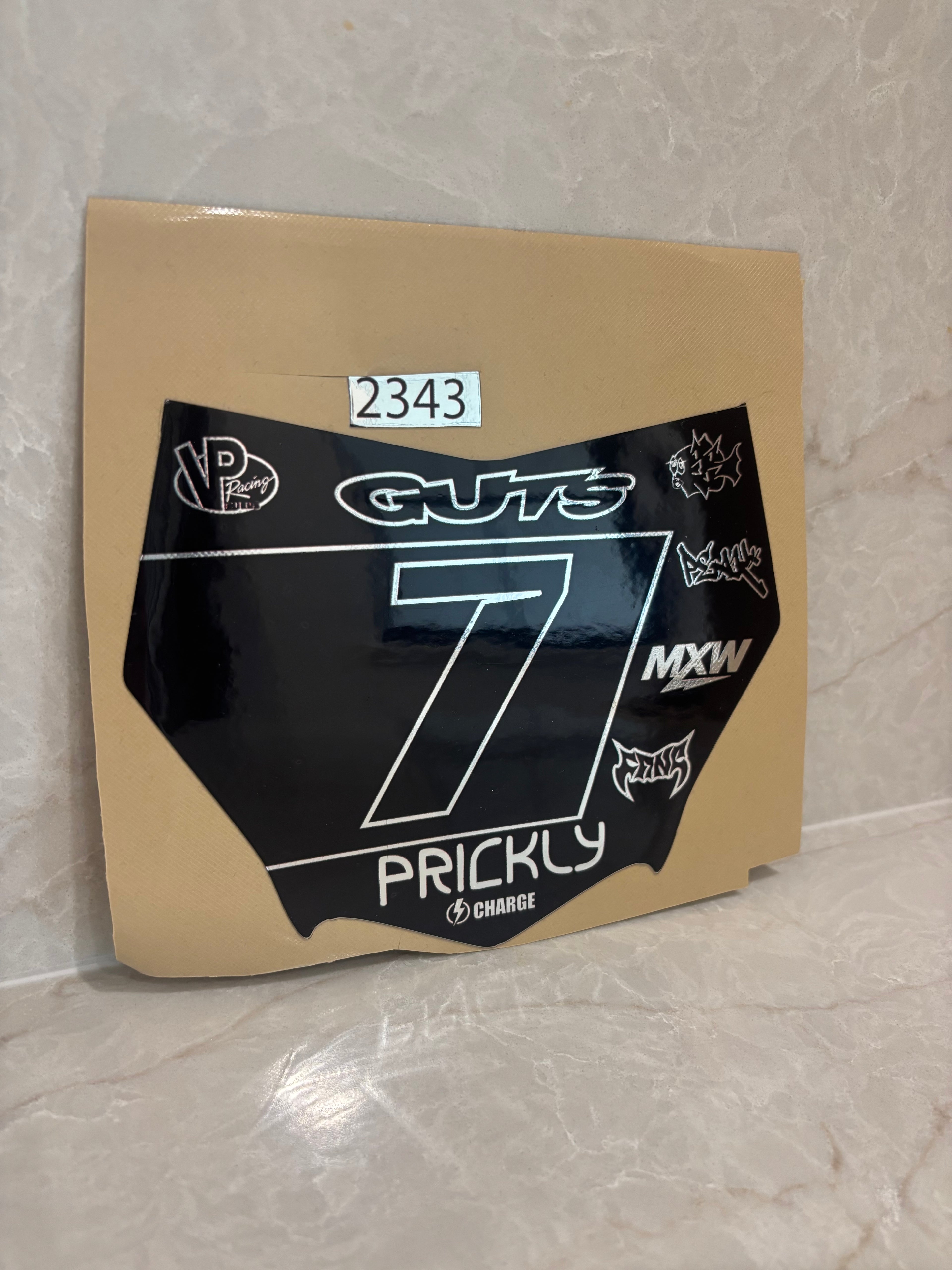 Motocutz plate sticker (Chrome)