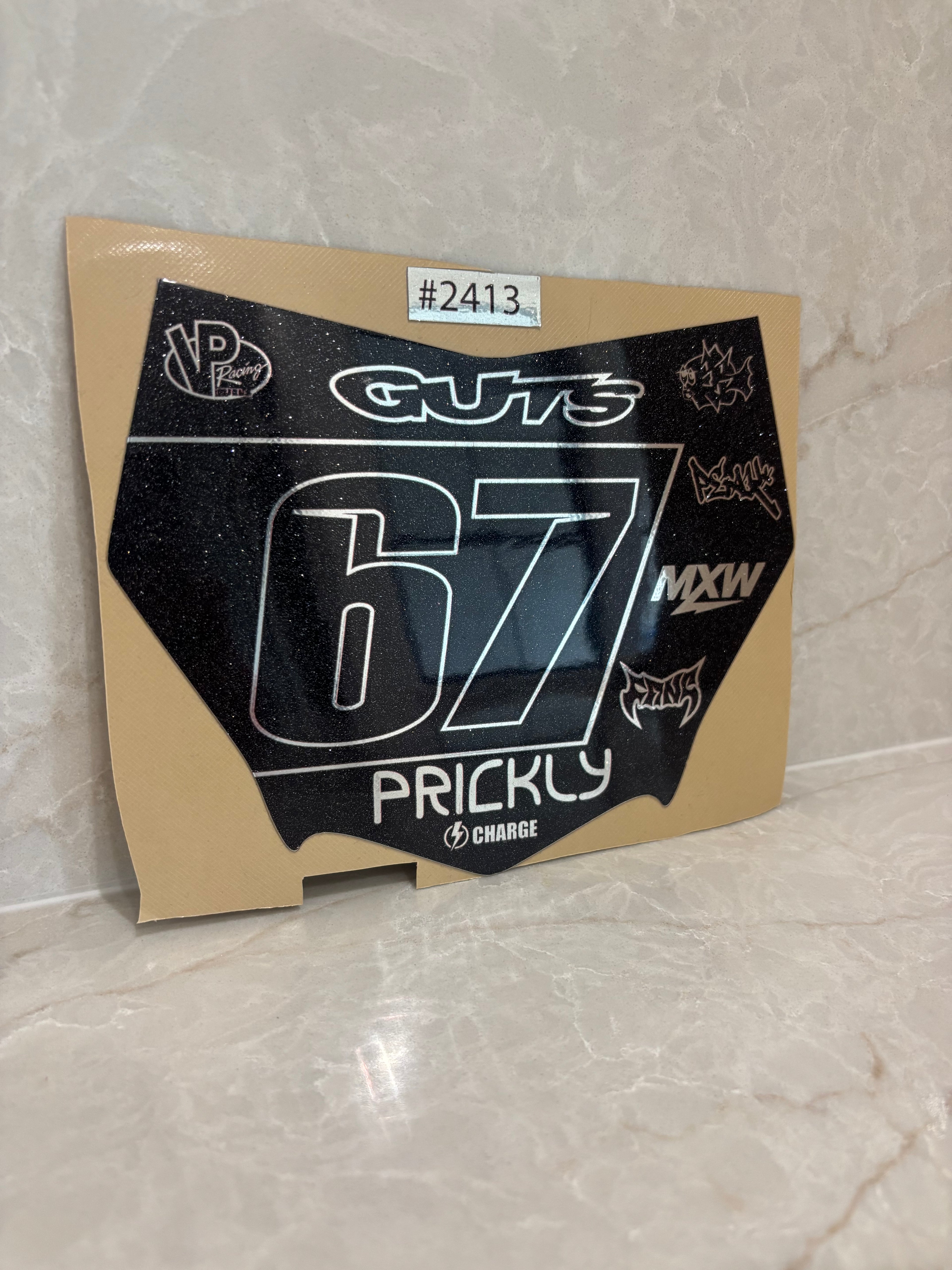 Motocutz plate sticker (Chrome and Sparkle)
