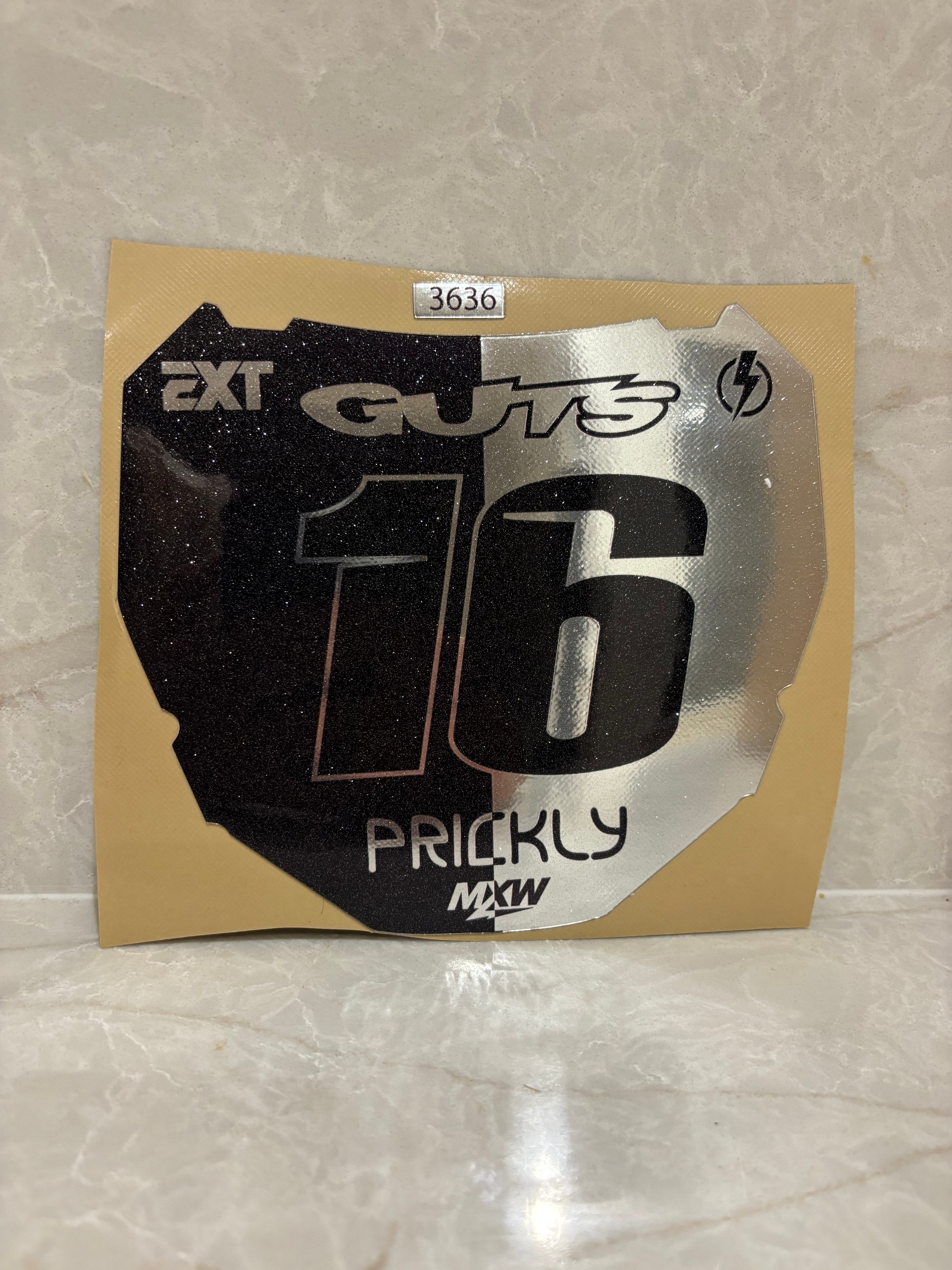ODI plate sticker (Chrome and sparkle)