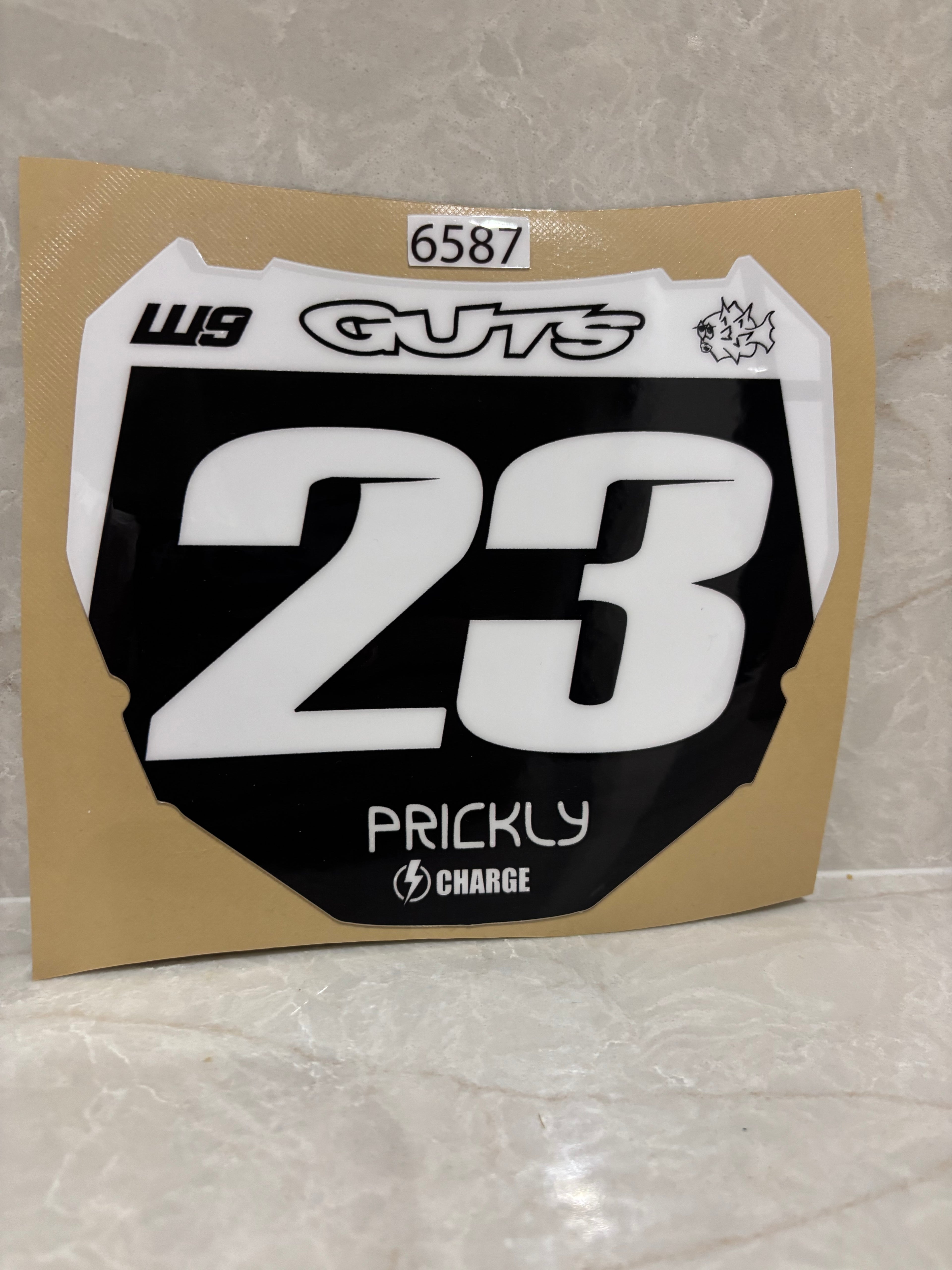 ODI plate sticker