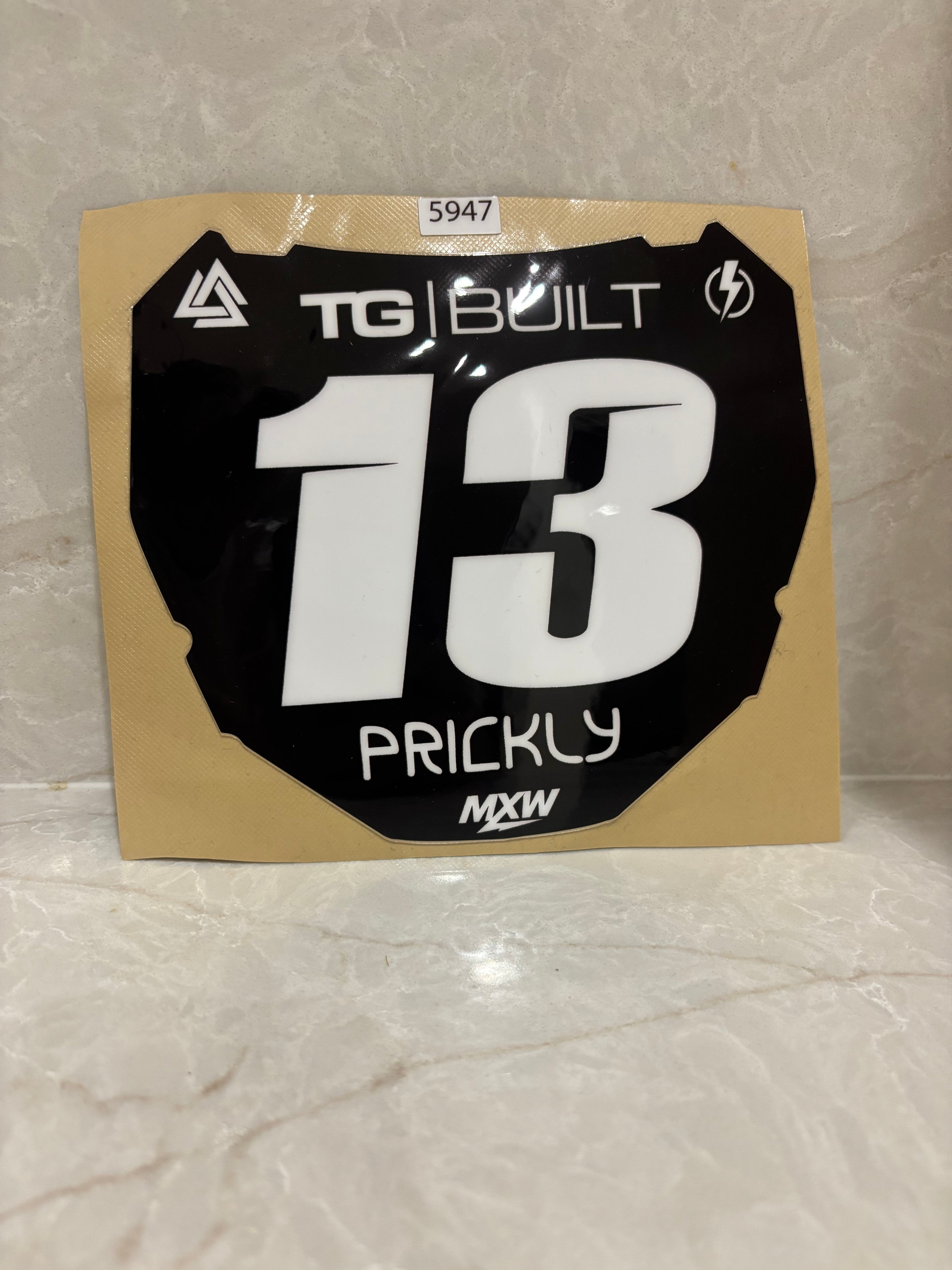 ODI plate sticker