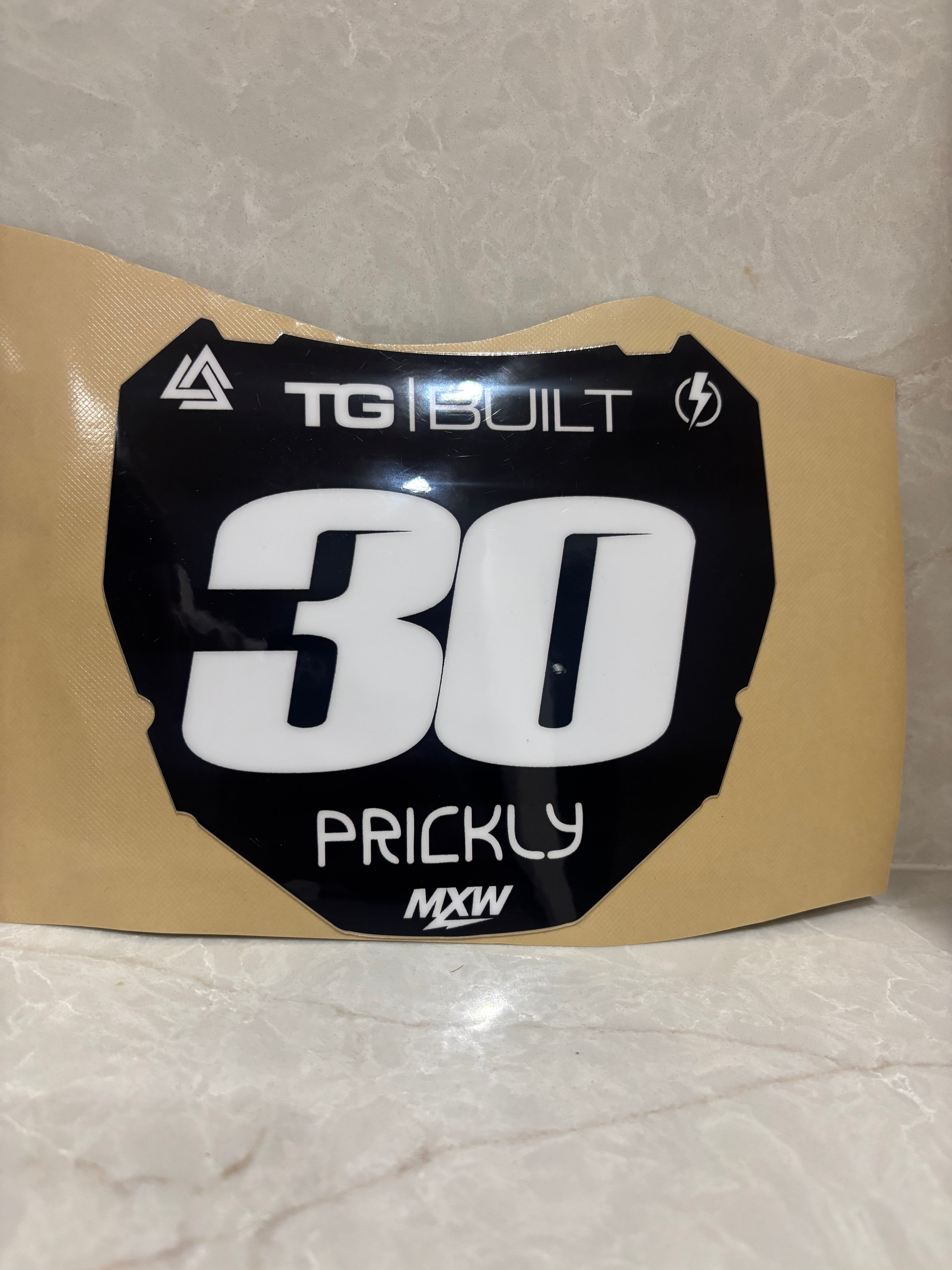 ODI plate sticker