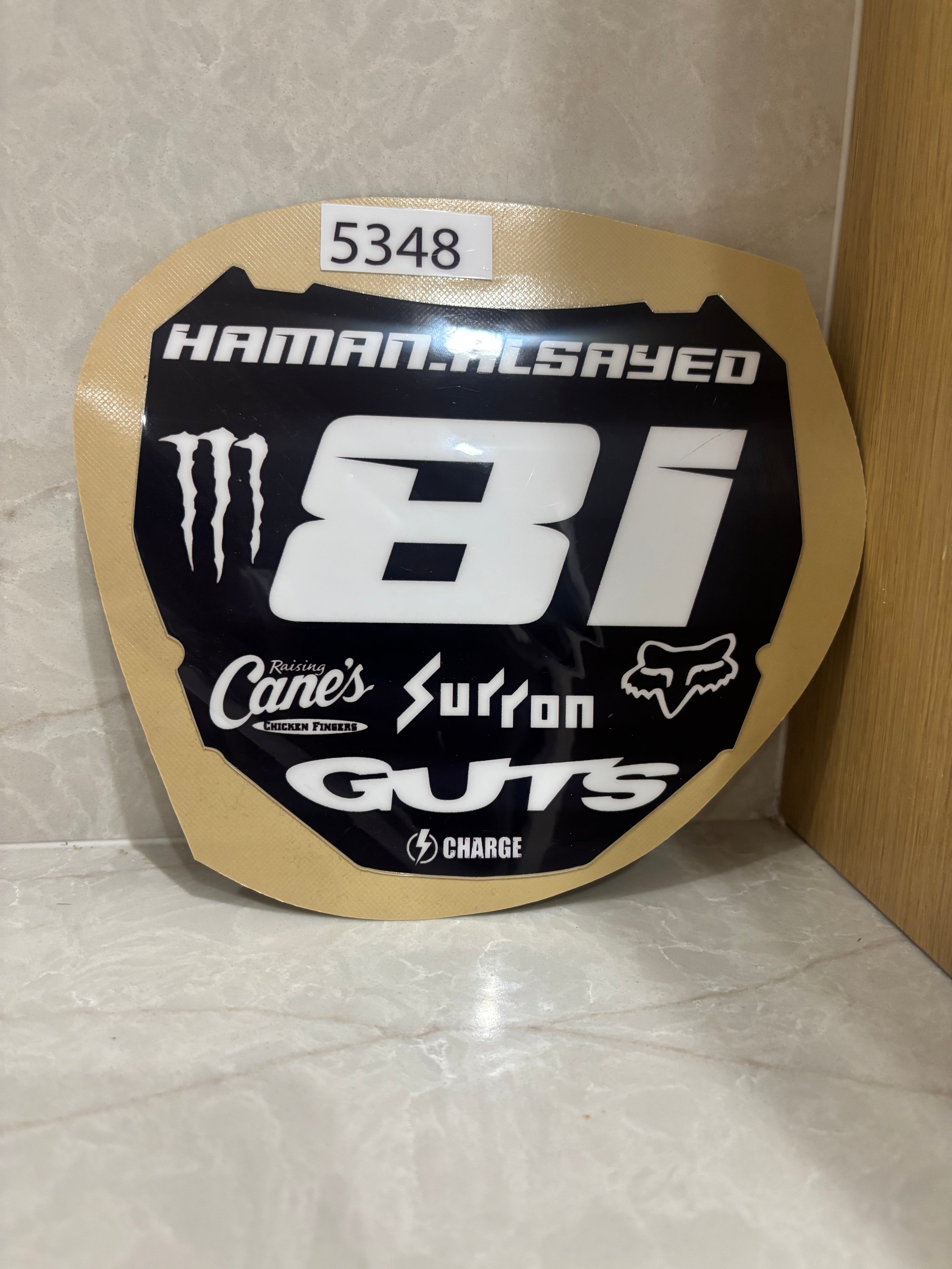 ODI plate sticker