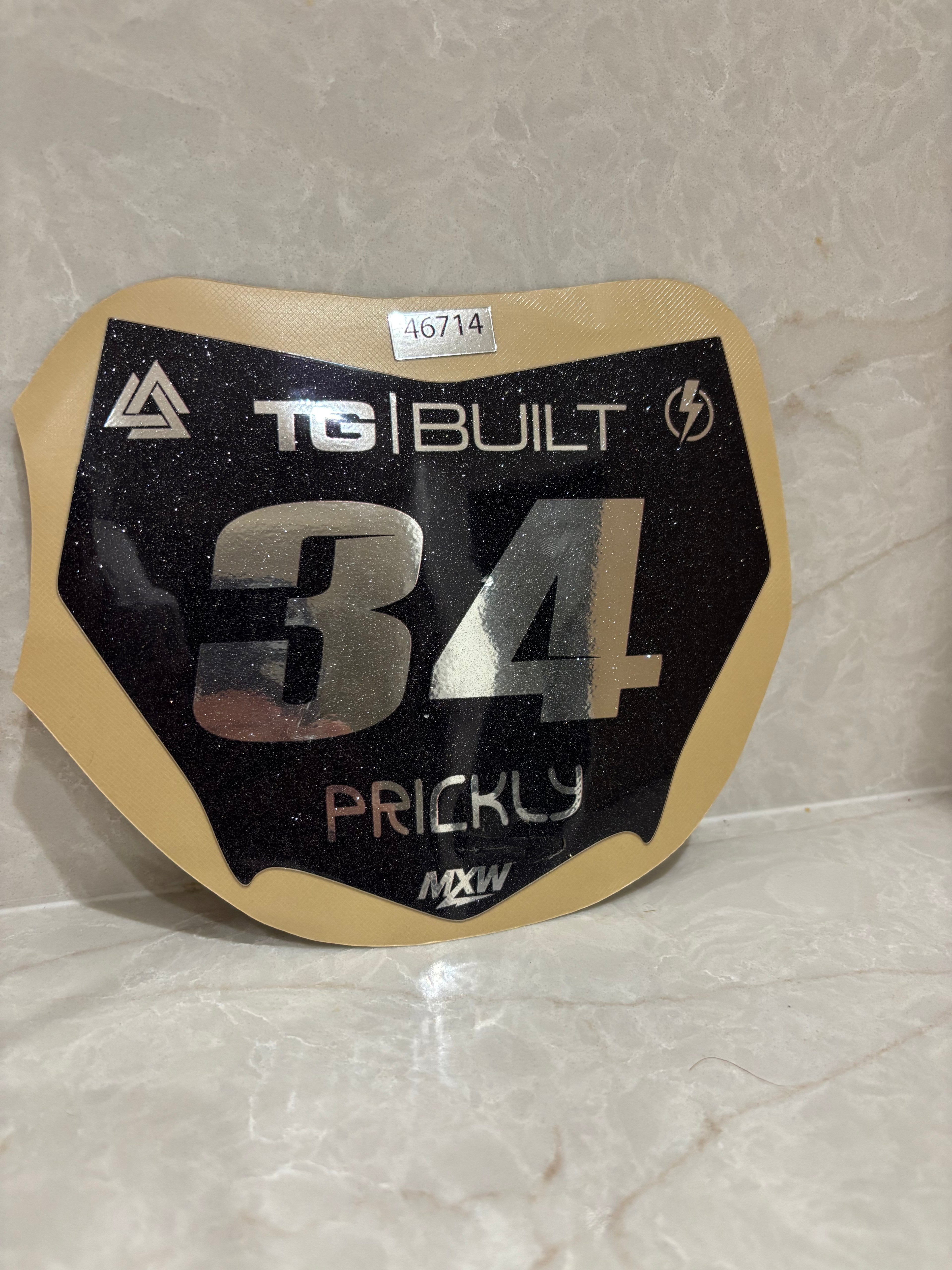 Motocutz plate sticker (Chrome and sparkle)