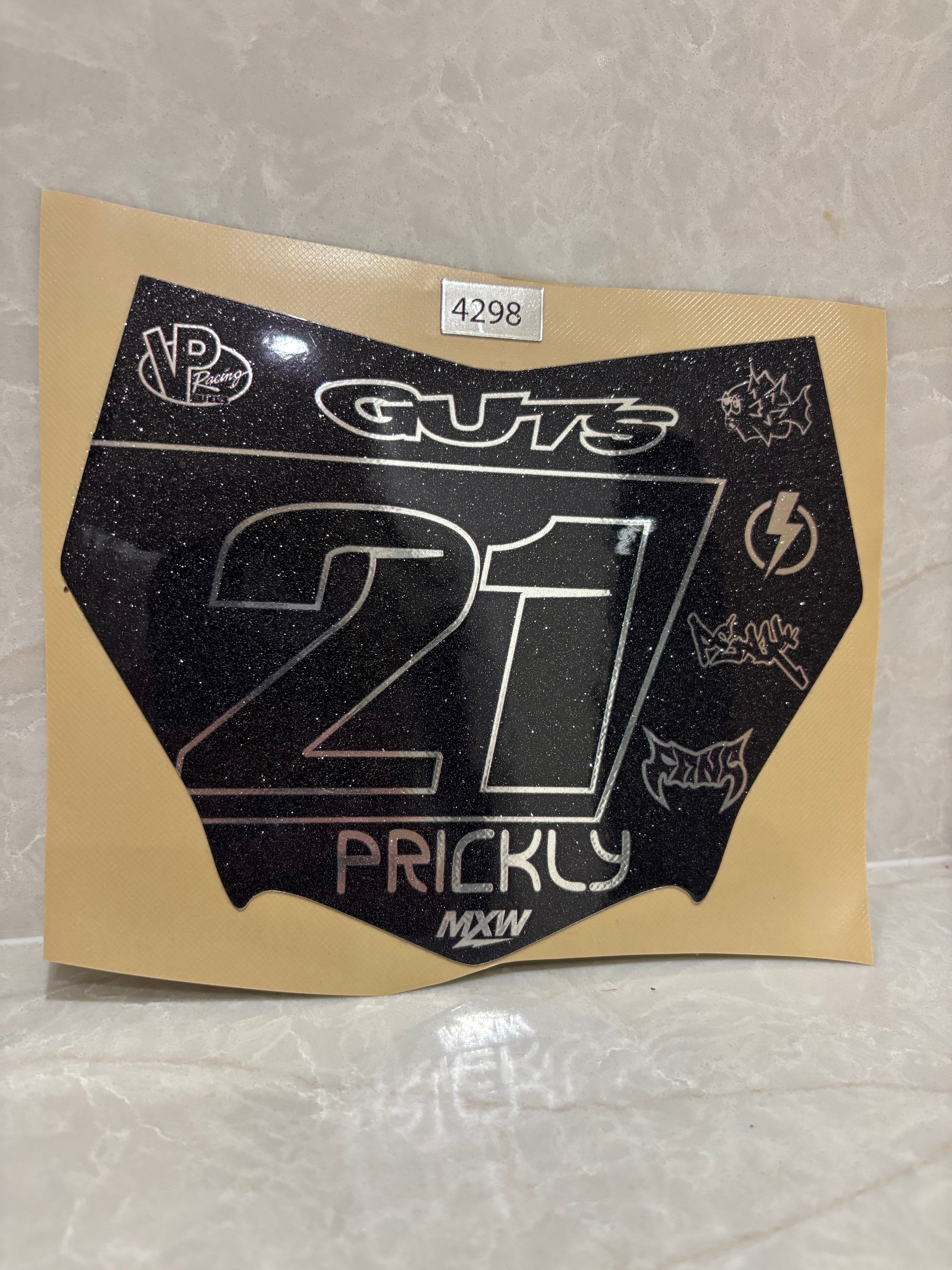 Motocutz plate sticker (Chrome and sparkle)