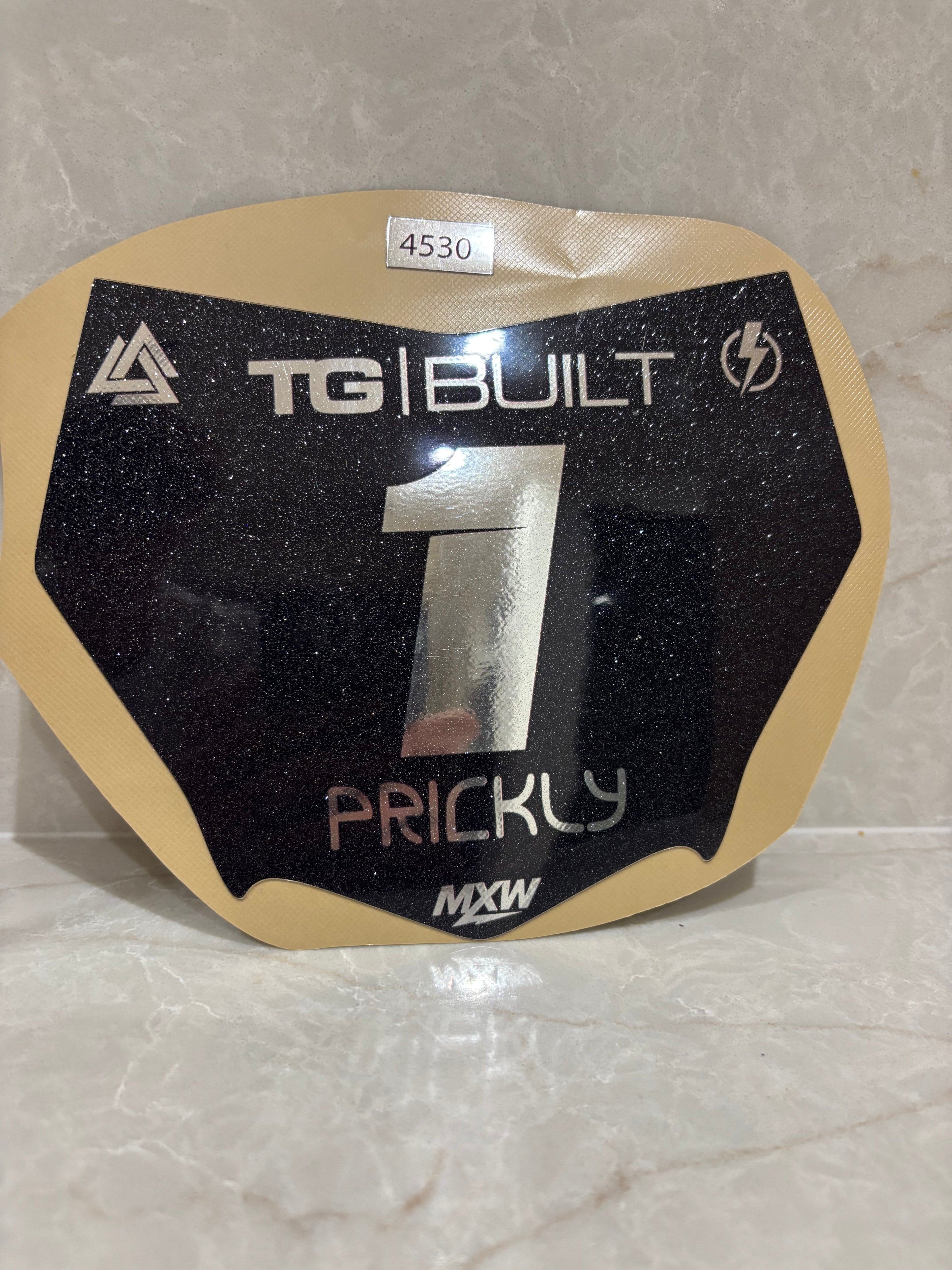 Motocutz plate sticker (Chrome and sparkle)