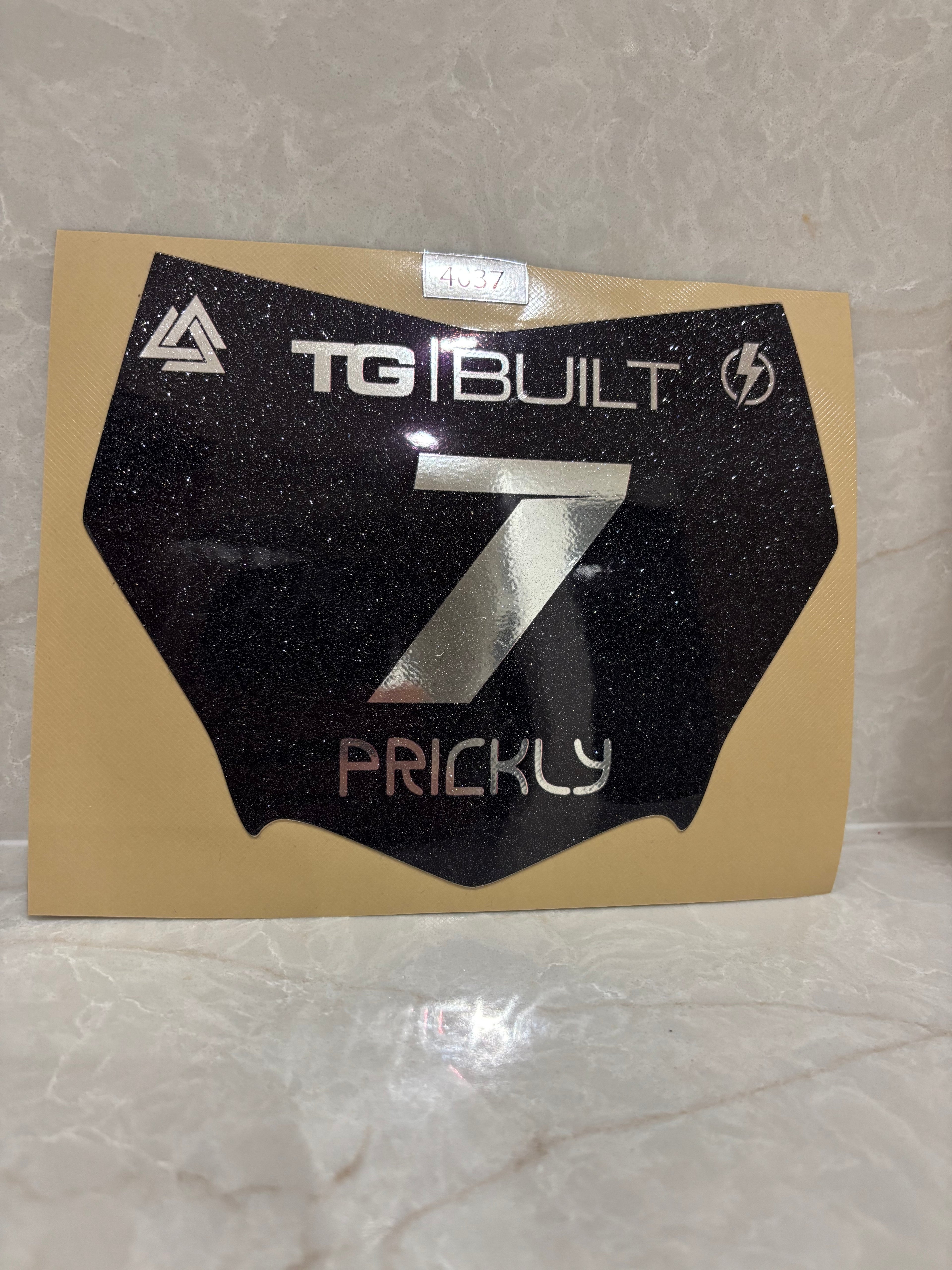 Motocutz plate sticker (Chrome and sparkle)