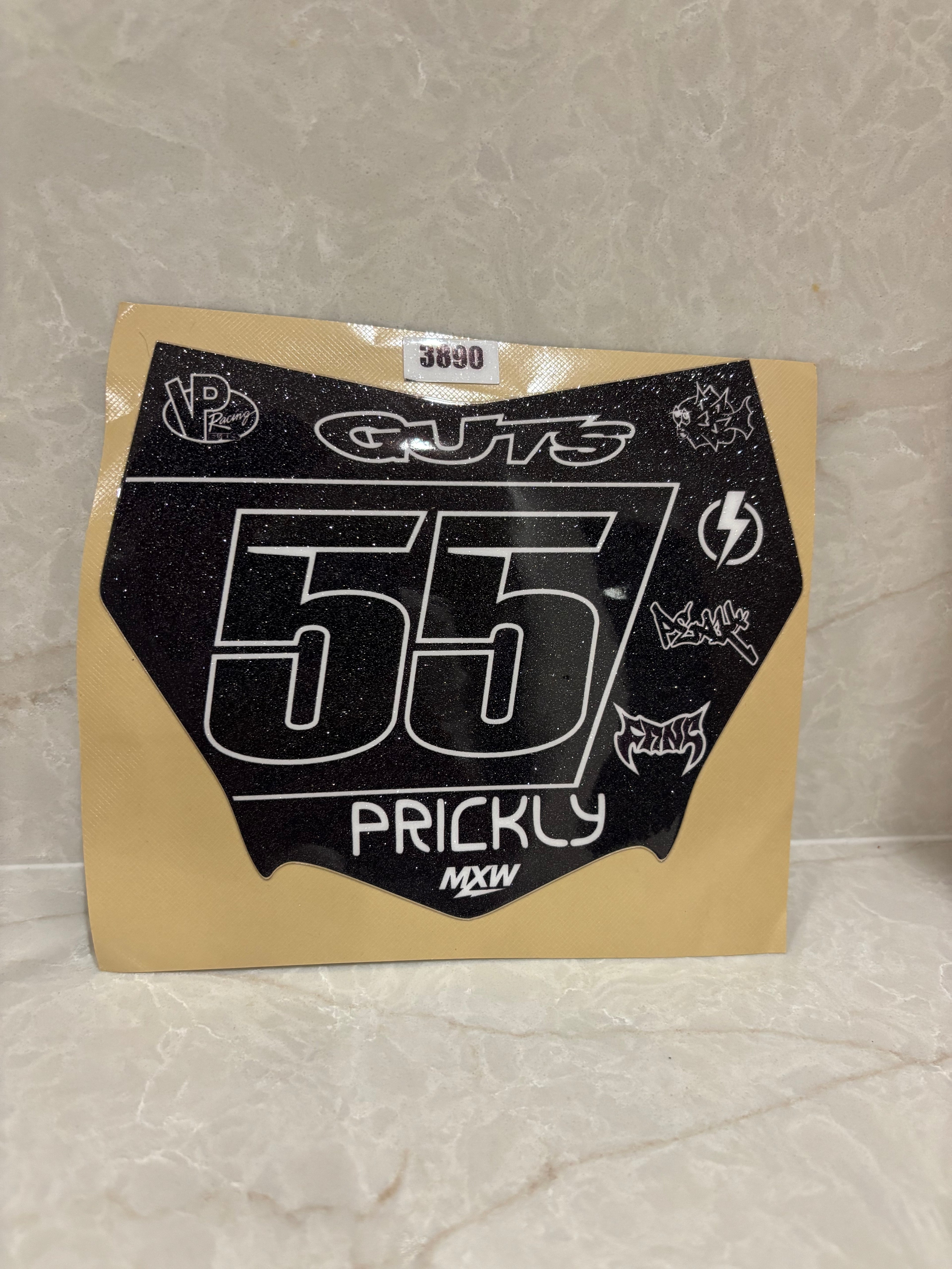 Motocutz plate sticker (Sparkle)