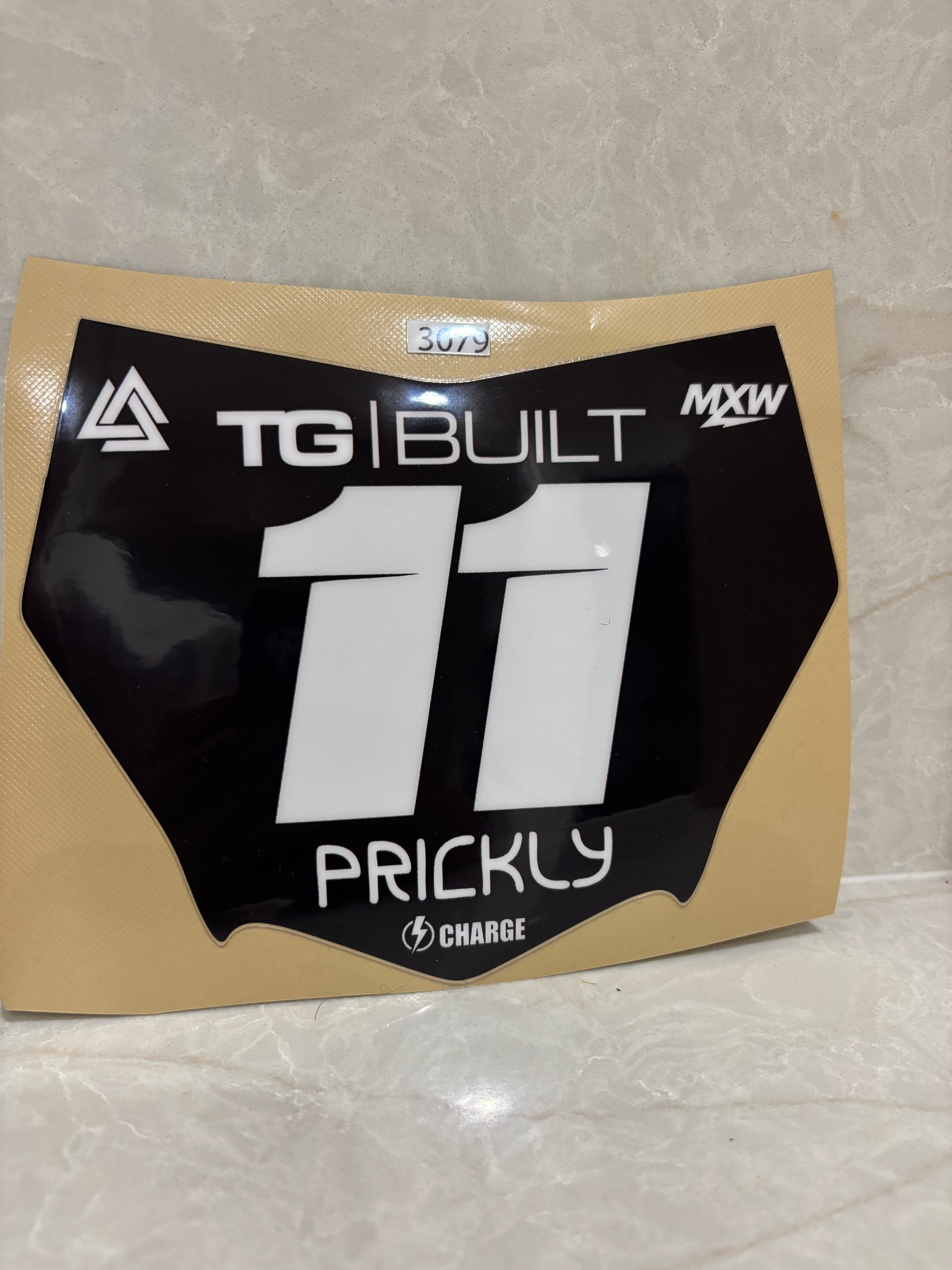 Motocutz plate sticker