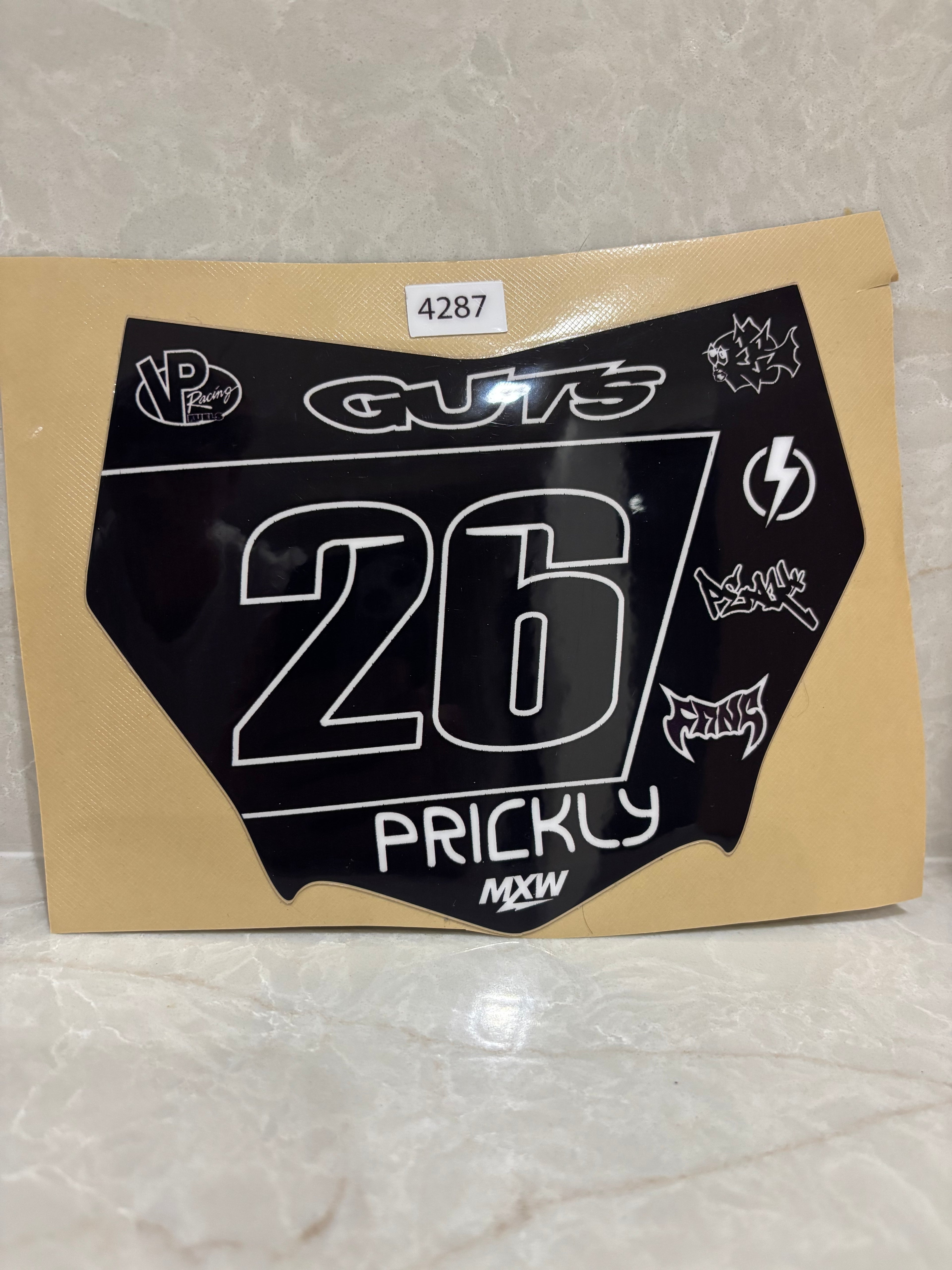 Motocutz plate sticker