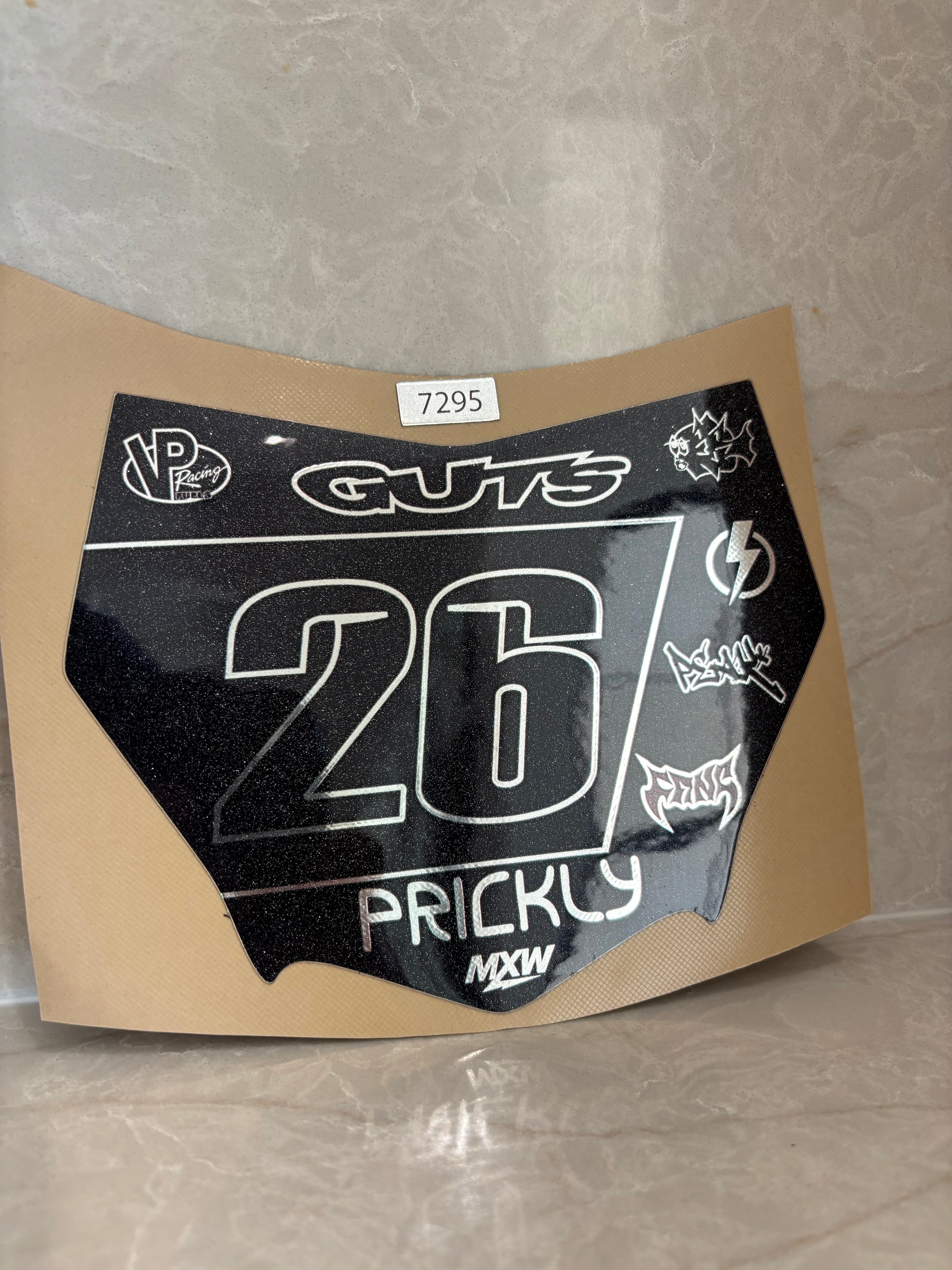 Motocutz plate decal (Chrome and sparkle)