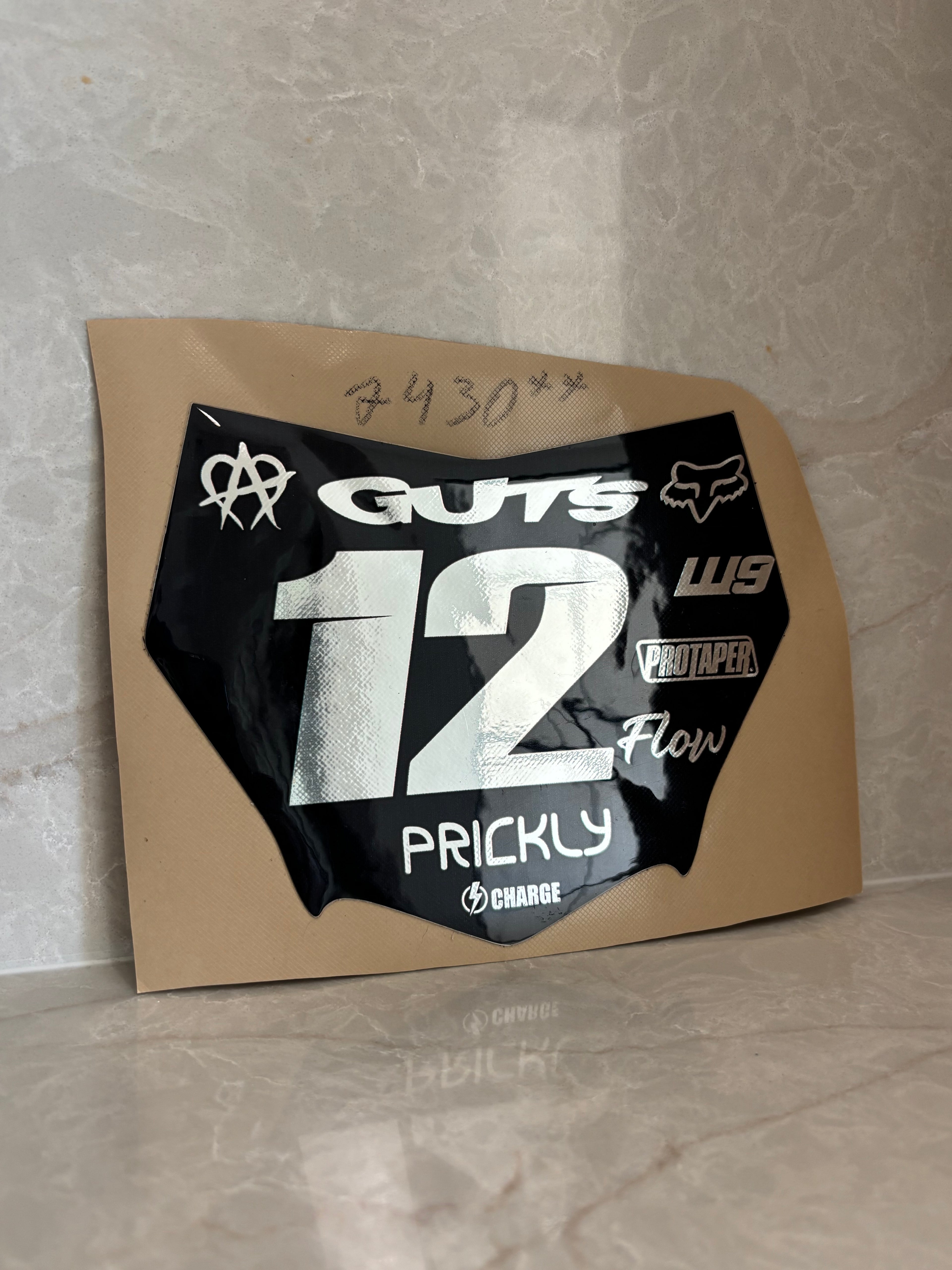 Motocutz plate decal (Chrome)