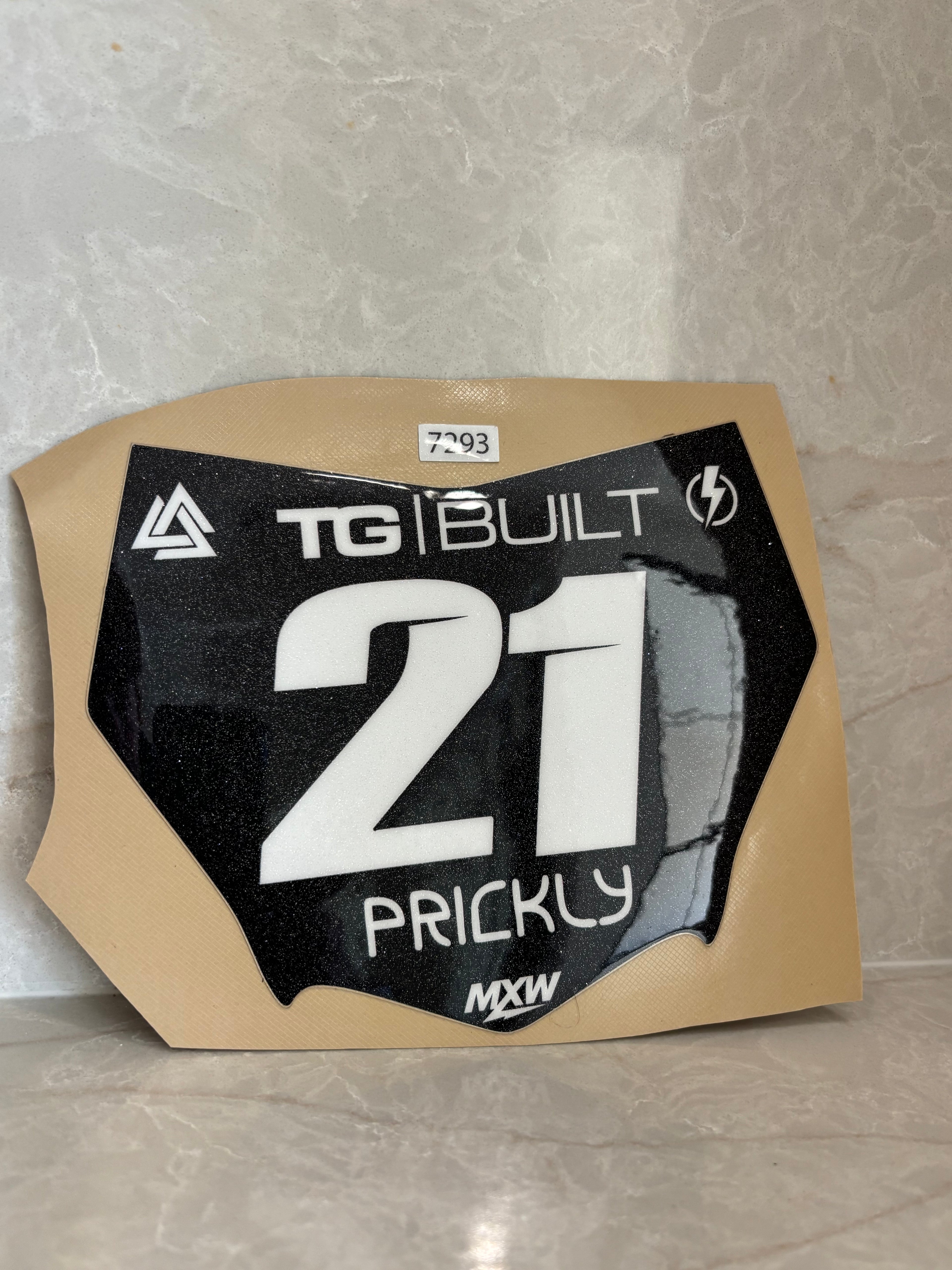 Motocutz plate decal (sparkle)